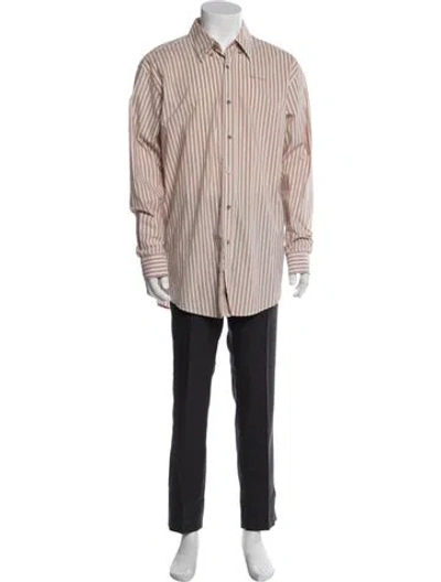 Pre-owned Acne Studios Striped Long Sleeve Shirt In Pink