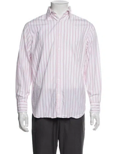 Pre-owned Acne Studios Striped Long Sleeve Shirt In Pink