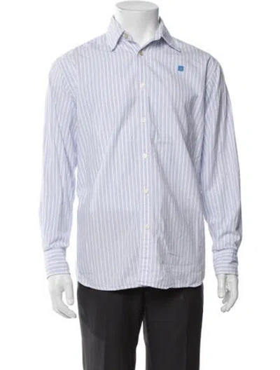 Pre-owned Acne Studios Striped Long Sleeve Shirt In White