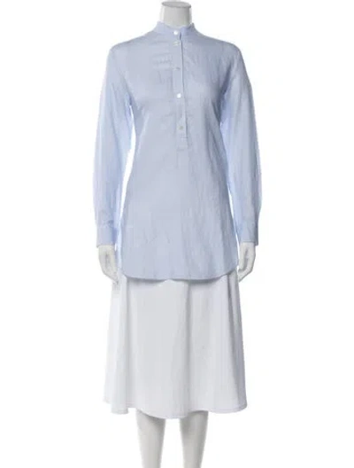 Pre-owned Acne Studios Striped Long Sleeve Tunic In Blue