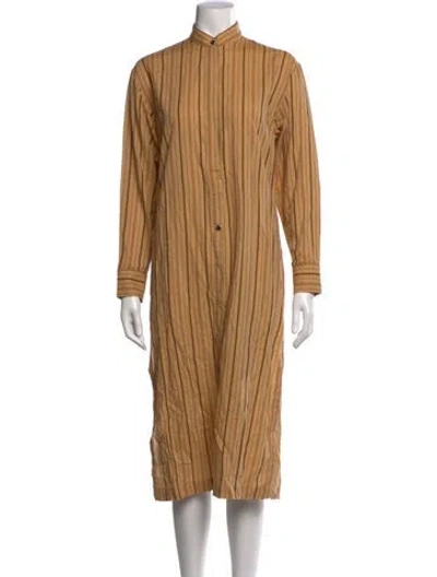 Pre-owned Acne Studios Striped Midi Length Dress In Multicolor