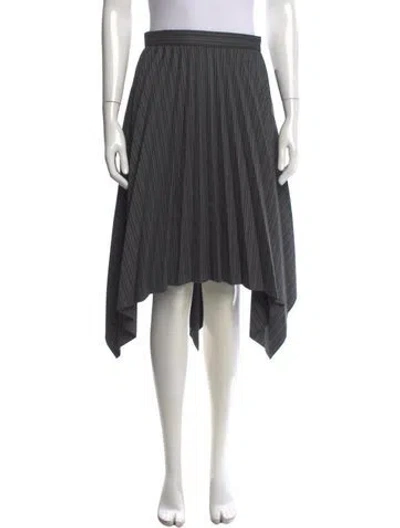 Pre-owned Acne Studios Striped Midi Length Skirt In Gray
