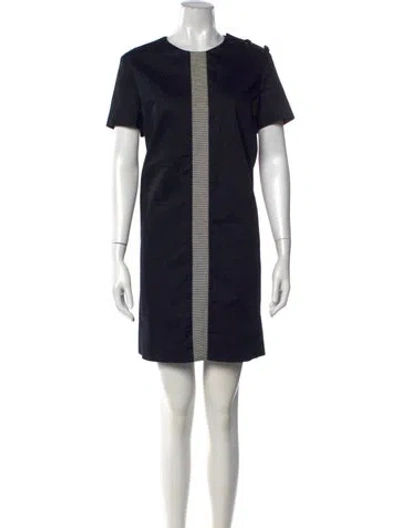 Pre-owned Acne Studios Striped Mini Dress In Black