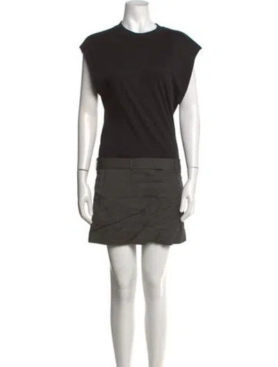 Pre-owned Acne Studios Striped Mini Dress In Black