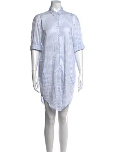 Pre-owned Acne Studios Striped Mini Dress In Blue