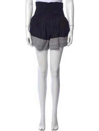Pre-owned Acne Studios Striped Mini Shorts In Black