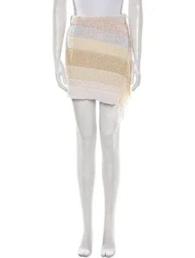 Pre-owned Acne Studios Striped Mini Skirt W/ Tags In Neutral