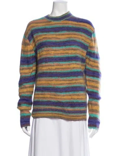 Pre-owned Acne Studios Striped Mock Neck Sweater In Multi
