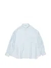 Acne Studios Striped Oversized Shirt In Blue