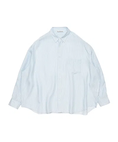 Acne Studios Striped Oversized Shirt In Multi