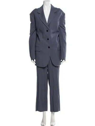 Pre-owned Acne Studios Striped Pantsuit In Blue