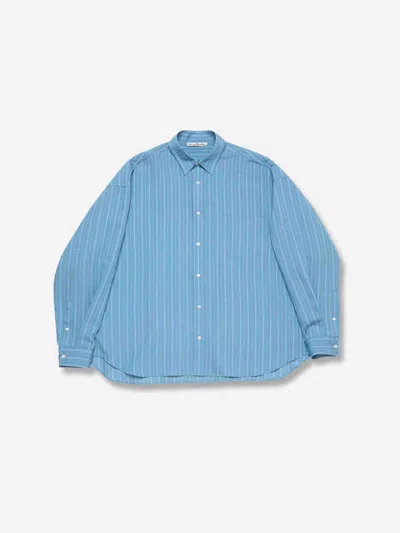 Acne Studios Soffia Round Shirting Blend In Blue