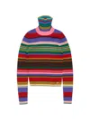 Acne Studios Striped-pattern Turtleneck Sweater In Multi