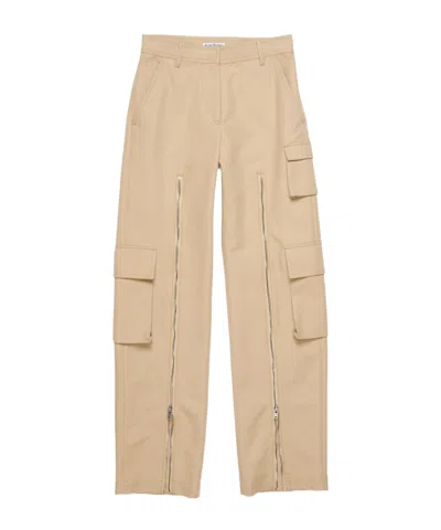 Acne Studios Striped Polo Shirt In Neutral