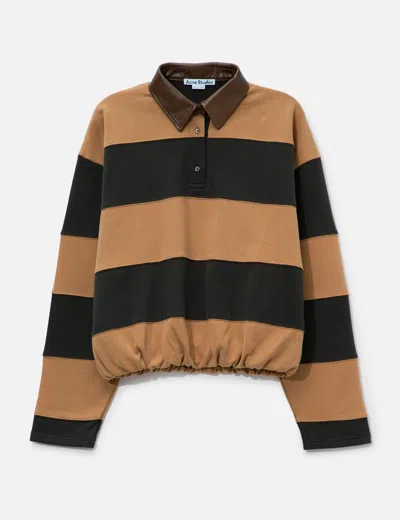 Acne Studios Striped Polo Sweater In Multi