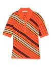 Acne Studios Striped Polo Top In Multi
