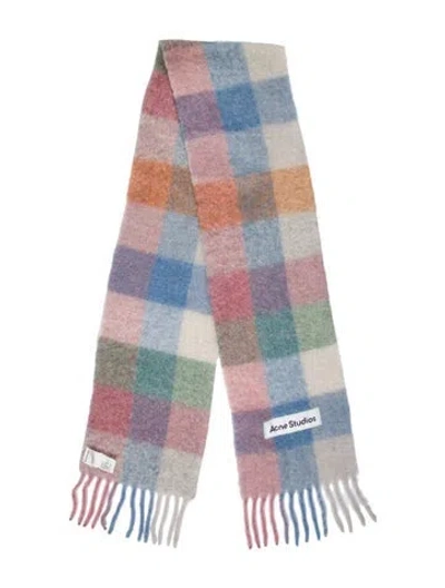 Pre-owned Acne Studios Striped Scarf In Blue