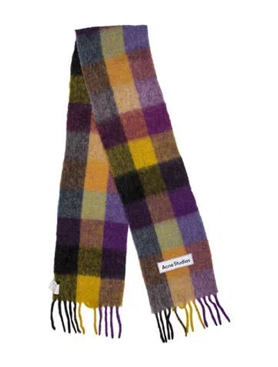 Pre-owned Acne Studios Striped Scarf In Blue
