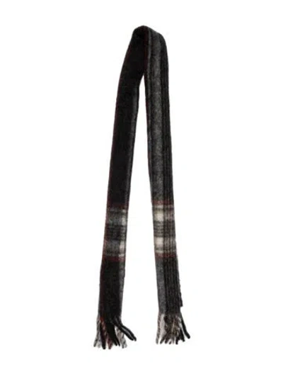 Pre-owned Acne Studios Striped Scarf In Gray