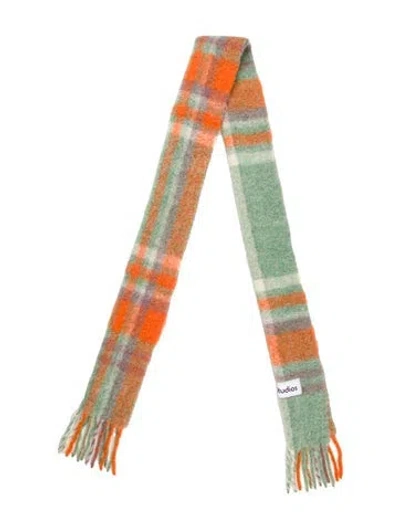 Pre-owned Acne Studios Striped Scarf In Orange