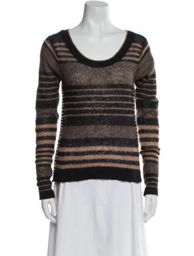 Pre-owned Acne Studios Striped Scoop Neck Sweater In Multi