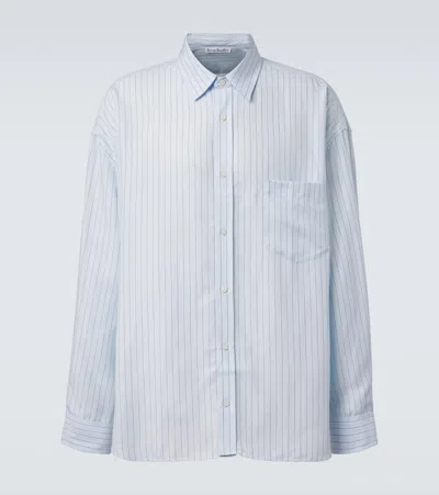 Acne Studios Striped Button-up Shirt In Blue