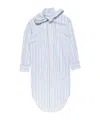 Acne Studios Striped-pattern Tie Midi Dress In Multi