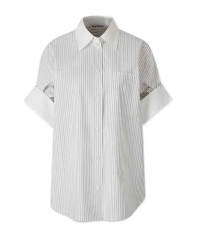 Acne Studios Striped Shirt In White