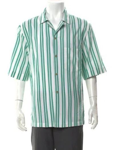 Pre-owned Acne Studios Striped Short Sleeve Shirt In Multi