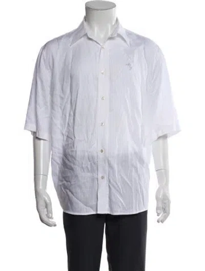 Pre-owned Acne Studios Striped Short Sleeve Shirt In White