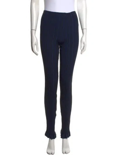Pre-owned Acne Studios Striped Skinny Leg Pants In Blue