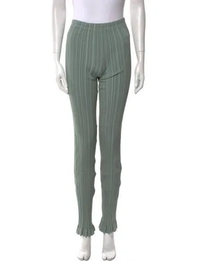 Pre-owned Acne Studios Striped Skinny Leg Pants In Green