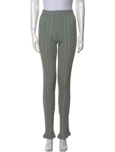 Pre-owned Acne Studios Striped Straight Leg Pants In Green