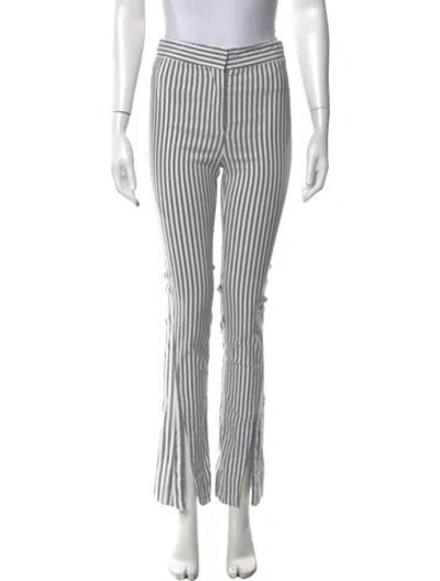 Pre-owned Acne Studios Striped Straight Leg Pants W/ Tags In Grey