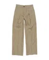 Acne Studios Striped Straight-leg Trousers In Brown