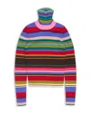 Acne Studios Striped-pattern Turtleneck Sweater In Multi