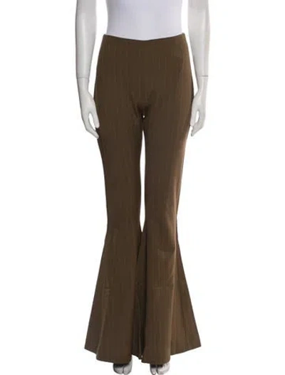 Pre-owned Acne Studios Striped Wide Leg Pants W/ Tags In Brown