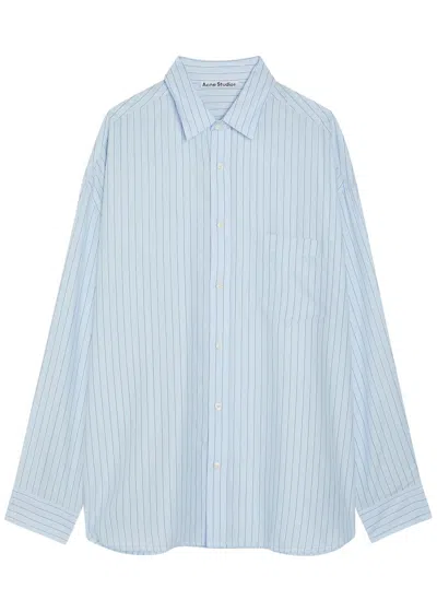 Acne Studios Striped Woven Shirt In Blue