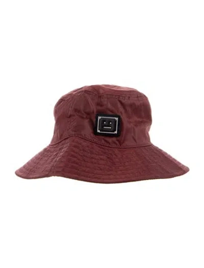 Pre-owned Acne Studios Studded Bucket Hat In Red