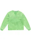 Acne Studios Logo Stud Sweater In Green
