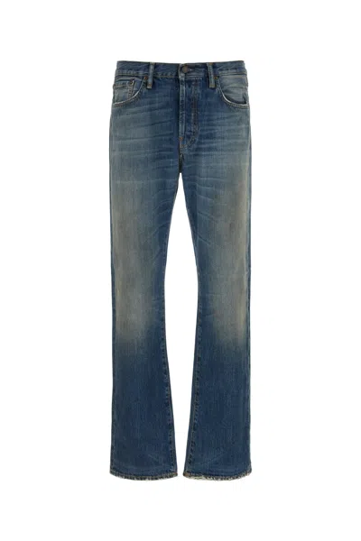 Acne Studios Straight-leg Cotton Jeans In Blue