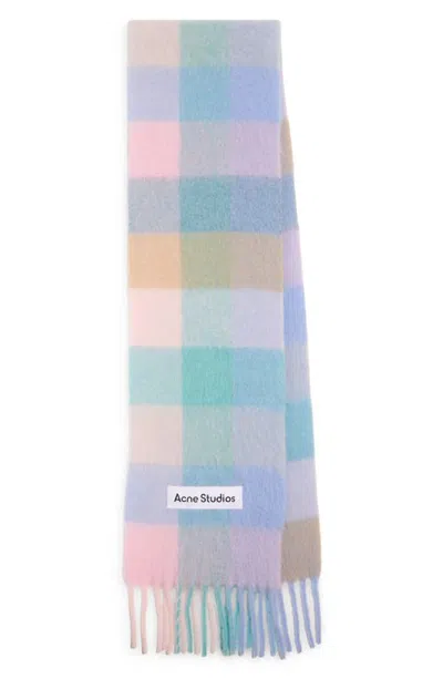 Acne Studios Studios Vally Plaid Alpaca, Wool & Mohair Blend Scarf In Multi