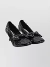 Acne Studios Stylish Kitten Heel Pumps With Bow Detail In Black
