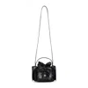 Acne Studios Multipocket Patent Crinkled Bag In Black