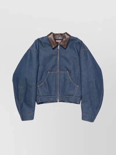 ACNE STUDIOS STYLISH SHORT JACKET CONTRAST COLLAR