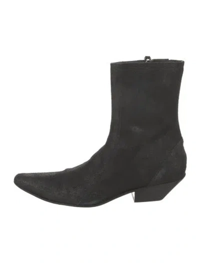Pre-owned Acne Studios Suede Boots In Black