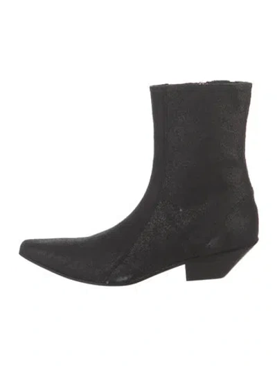 Pre-owned Acne Studios Suede Boots In Black