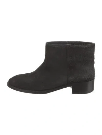Pre-owned Acne Studios Suede Boots In Black