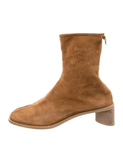 Pre-owned Acne Studios Suede Boots In Brown