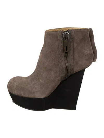 Pre-owned Acne Studios Suede Boots In Gray